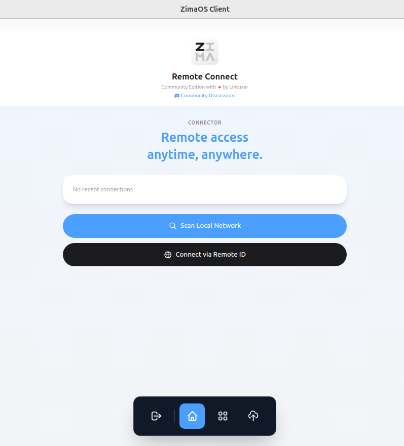 ZimaOS Desktop Client Screenshot